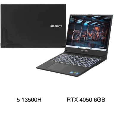 Laptop GIGABYTE Gaming G5 MF5 RC555 - 9RC55MF5FEIAA1VN0C0 (i5 13500H, 16GB, 512GB, RTX 4050 6GB, Full HD 144Hz, Win11)